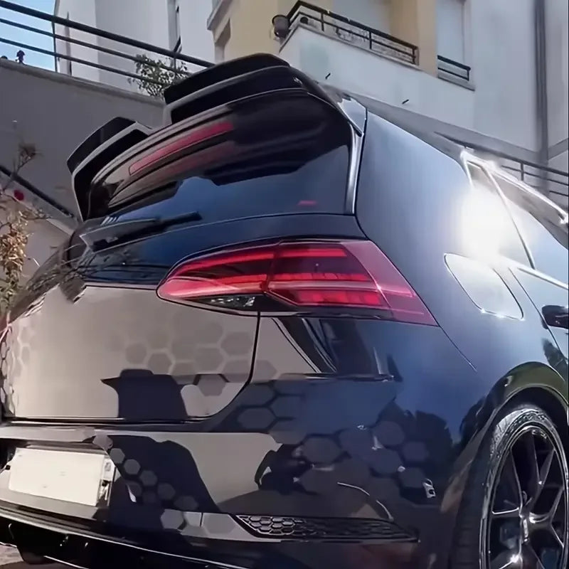 2pcs Car Rear Top Wing Modification Extentions Flaps Glossy Black Roof Spoiler For VW Golf 7 MK7 7.5 GTI Car Accessories