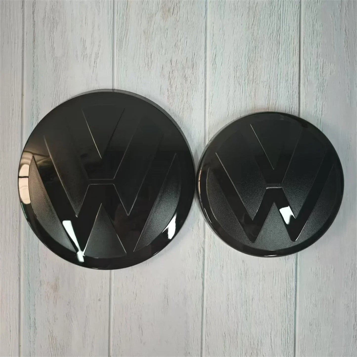 VW Golf MK6 / MK7 / MK7.5 / MK8 Gloss Black Badge Cover Set – Front / Rear Options – ACC Compatible