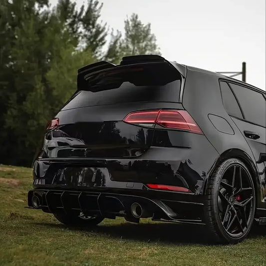 2pcs Car Rear Top Wing Modification Extentions Flaps Glossy Black Roof Spoiler For VW Golf 7 MK7 7.5 GTI Car Accessories