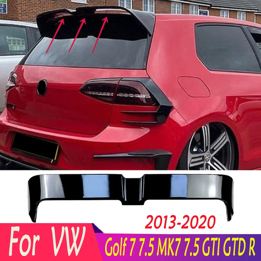 For Volkswagen 2013-2020 Golf 7 7.5 MK7 7.5 GTI GTD R High Quality ABS Glossy Black Car Roof Spoiler Rear Trunk Spoiler Body Kit