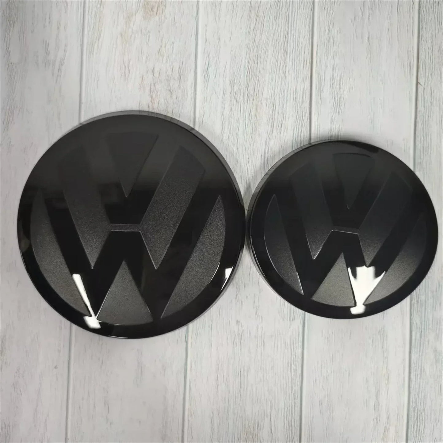 VW Golf MK6 / MK7 / MK7.5 / MK8 Gloss Black Badge Cover Set – Front / Rear Options – ACC Compatible