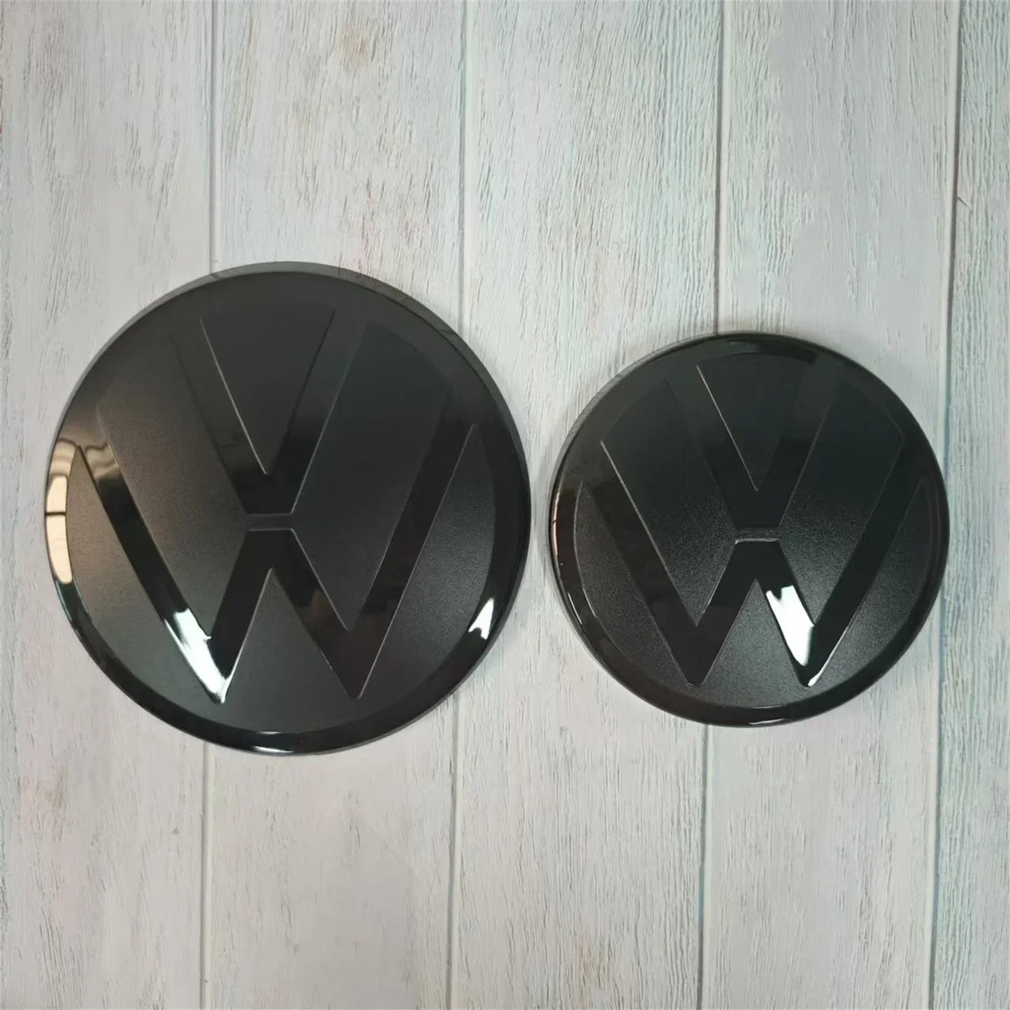VW Golf MK6 / MK7 / MK7.5 / MK8 Gloss Black Badge Cover Set – Front / Rear Options – ACC Compatible