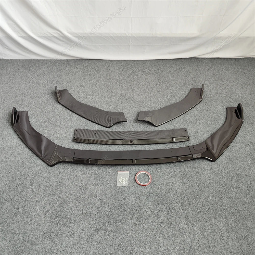VW Golf MK7 / MK7.5 Front Splitter – Maxton Style – Gloss Black / Carbon Look – GTI GTD GTE R R-Line