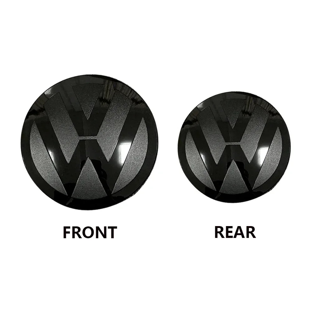 VW Golf MK6 / MK7 / MK7.5 / MK8 Gloss Black Badge Cover Set – Front / Rear Options – ACC Compatible